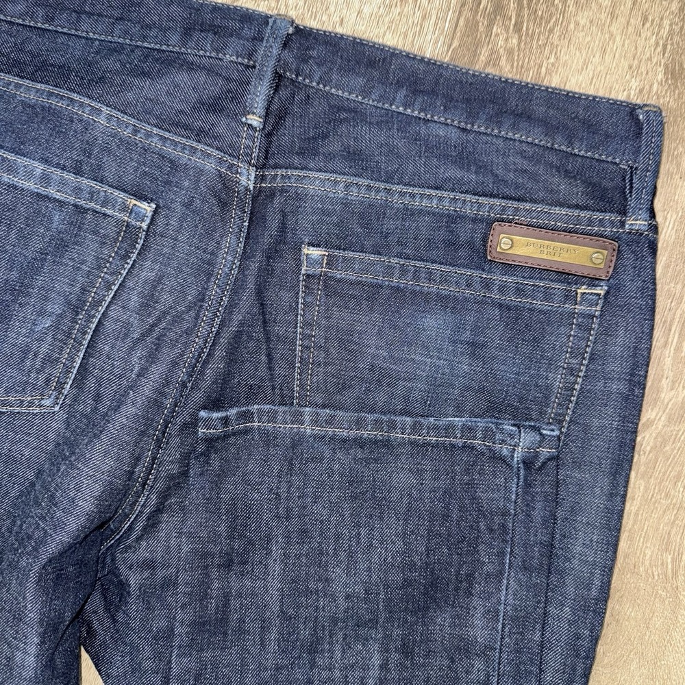 Burberry Brit Swaine Slim Straight Jeans Men's 36x32 Dark Blue Wash Indigo